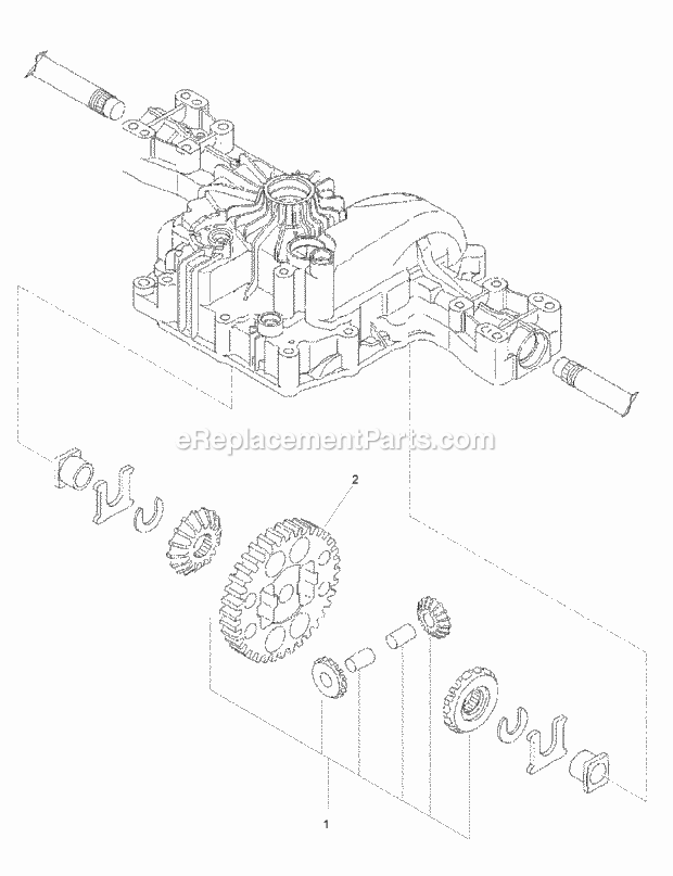 Differential Gear Assembly Transmission Assem Diagram and Parts List for 74585 317000001-999999999 Toro Lawn Mower