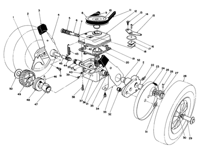 Gear Case Assembly Diagram and Parts List for 16785 0000001 - 0999999 Toro Lawn Mower