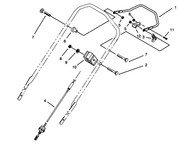 Traction Control Assembly Diagram and Parts List for 20761B 39000001 - 39999999 Toro Lawn Mower