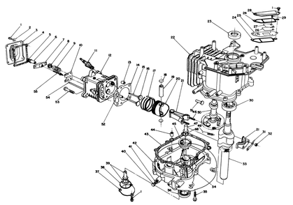 Engine Assembly Diagram and Parts List for 20627C 7000001 - 7999999 Toro Lawn Mower