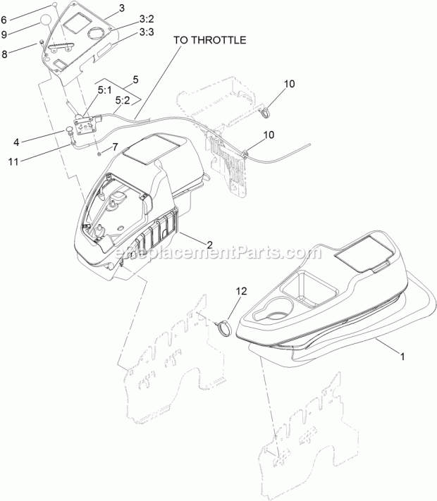 Fender, Console And Control Assembly Diagram and Parts List for 74916 313000001-313999999 Toro Lawn Mower