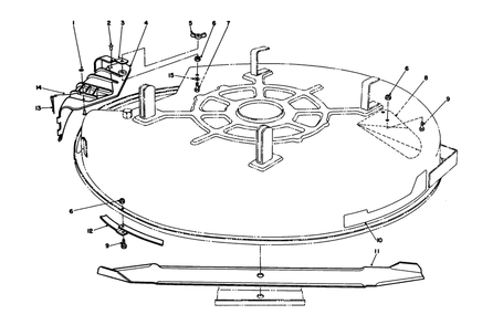 Recycler Kit-Model No. 59167 Diagram and Parts List for 56177 2000001 - 2999999 Toro Lawn Tractor