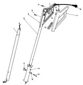 Handle Assembly Diagram and Parts List for 38315 2000001 - 2999999 Toro Snow Blower