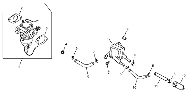 Fuel System Assembly 1 Diagram and Parts List for 74414 (260000001-260999999)(2006) Toro Lawn Mower