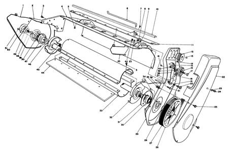 Lower Main Frame Assembly Diagram and Parts List for 38162 5000001 - 5999999 Toro Snow Blower