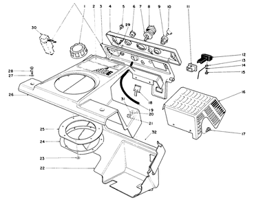 Control Panel & Shrouding Assembly Diagram and Parts List for 38185 9000001 - 9999999 Toro Snow Blower