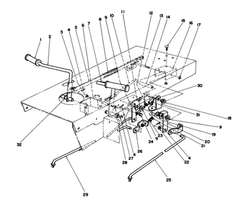 Brake & Clutch Pedal Assembly Diagram and Parts List for 55600 9000001 - 9999999 Toro Lawn Tractor