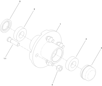 Hub Assembly No. 139-1328 Diagram and Parts List for 68038 410171431 - 412999999 Toro Lawn Tractor Accessories