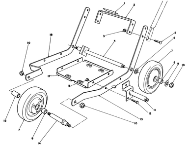 Part Location Diagram of 52-1230 Toro Axle-Rear