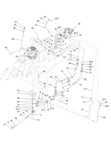 Hydraulic Assembly Diagram and Parts List for 22983 407740000 - 407959999 Toro Lawn Tractor Accessories