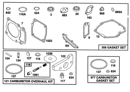 Engine Gts 150 Diagram and Parts List for 22150 5900001 - 5999999 Toro Lawn Mower