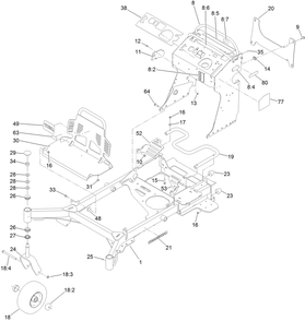 Frame Assembly Diagram and Parts List for 72513 413000000 - 414348674 Toro Lawn Mower