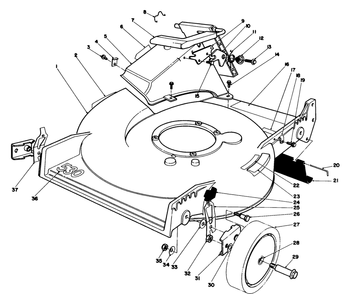 Housing Assembly Diagram and Parts List for 20582C 6000001 - 6999999 Toro Lawn Mower