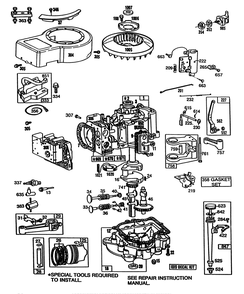 Engine Model No. 281707-0175-01 12 H.P. Rear Engine Rider Electric Model 56175 Diagram and Parts List for 56150 9000001 - 9999999 Toro Lawn Tractor