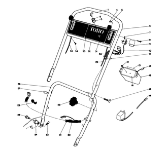 Handle Assembly Diagram and Parts List for 18085 9000001 - 9999999 Toro Lawn Mower