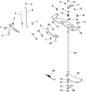 Engine Control Assembly Diagram and Parts List for 74923TE (290000001-290999999)(2009) Toro Lawn Mower