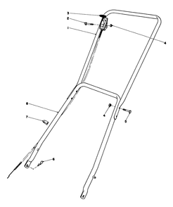 Handle Assembly Diagram and Parts List for 23022 8000001 - 8999999 Toro Lawn Mower