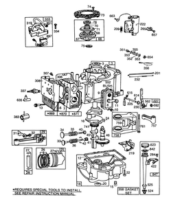 Engine Briggs & Stratton Model No. 253707-0177-01 Diagram and Parts List for 56170 5000001 - 5999999 Toro Lawn Tractor Accessories