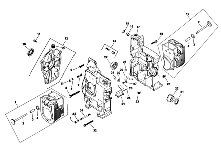 Crankcase-Engine Kohler Model No. M18qs-24657 (Continued) Diagram and Parts List for 30718 2000001 - 2999999 Toro Lawn Tractor