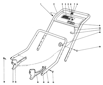 Handle Assembly Model No. 20440 Diagram and Parts List for 20440 4000001 - 4999999 Toro Lawn Mower
