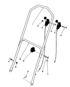 Handle Assembly Diagram and Parts List for 16297 3000001 - 3999999 Toro Lawn Mower