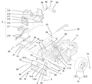 Part Location Diagram of E523157 Toro DISCONTINUED