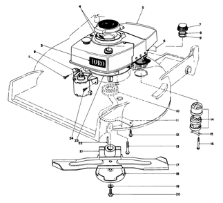 Engine Assembly Diagram and Parts List for 20715 2000001 - 2999999 Toro Lawn Mower