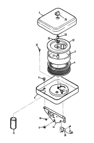 Air Cleaner Diagram and Parts List for 73501 39000001 - 39999999 Toro Lawn Tractor