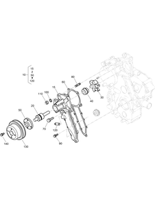 Water Pump Assembly Diagram and Parts List for 22530 414400000 - 999999999 Toro Lawn Tractor Accessories