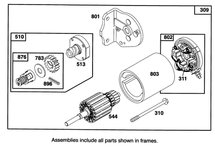 Engine Briggs & Stratton Model 28b707-0126-01 Diagram and Parts List for 70120 4900001 - 4999999 Toro Lawn Tractor