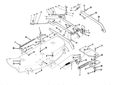 Deck Assembly Diagram and Parts List for 78415 3900001 - 3999999 Toro Lawn Mower