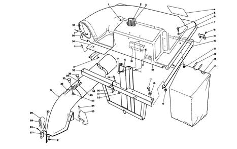 Twin Bagger Grass Catcher Model 59184 (Optional) Diagram and Parts List for 56185 1000001 - 1999999 Toro Lawn Tractor