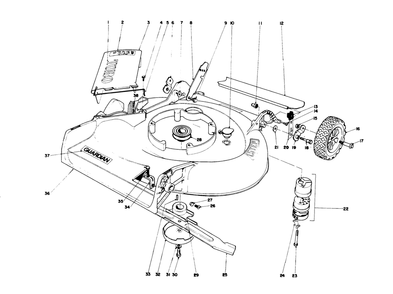 Housing Assembly Diagram and Parts List for 21727 7000001 - 7999999 Toro Lawn Mower