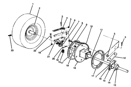 Rear Axle Assembly Diagram and Parts List for 70060 39000001 - 39999999 Toro Lawn Tractor