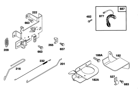 Engine Briggs & Stratton Model 283707-0160-01 Diagram and Parts List for 70141 59000001 - 59999999 Toro Lawn Tractor