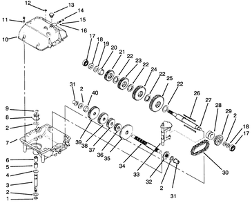 Peerless Transmission Model No. 700-039 Diagram and Parts List for 30175 49000001 - 49999999 Toro Lawn Tractor Accessories