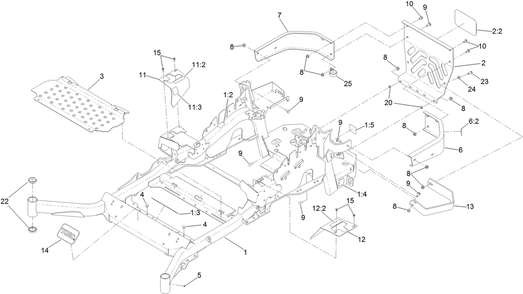Frame Assembly Diagram and Parts List for 74947 403247300-999999999 Toro Lawn Mower