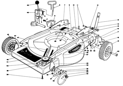 Housing Assembly Diagram and Parts List for 18060 9000001 - 9999999 Toro Lawn Mower