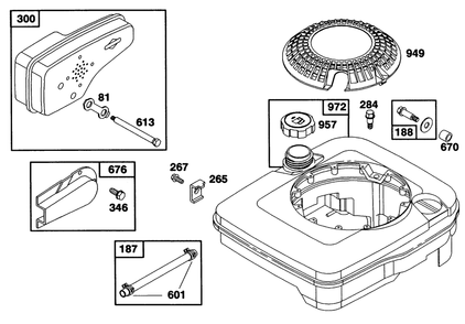 Engine Briggs & Stratton Model 122702-3171-01 Diagram and Parts List for 20216 1000001 - 1999999 Toro Lawn Mower