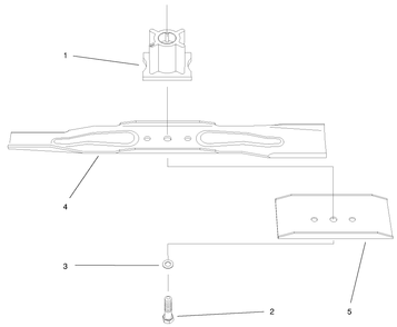 Blade Assembly Diagram and Parts List for 20913 99000001 - 99999999 Toro Lawn Mower