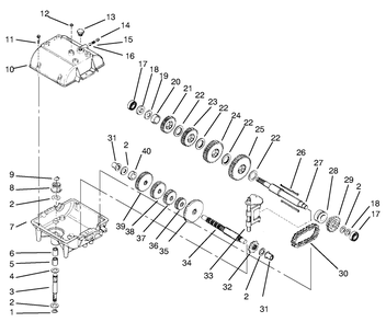 Peerless Tansmission Model 700-082 Diagram and Parts List for 30159 890001 - 899999 Toro Lawn Tractor Accessories