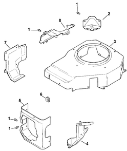 Blower Housing And Baffles Engine Kohler Model No. Cv15t Spec 41560 Diagram and Parts List for 30177 990001 - 991351 Toro Lawn Tractor Accessories