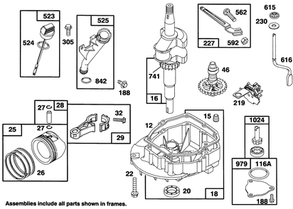 Engine Gts 150 Diagram and Parts List for 20922B 49000001 - 49999999 Toro Lawn Mower