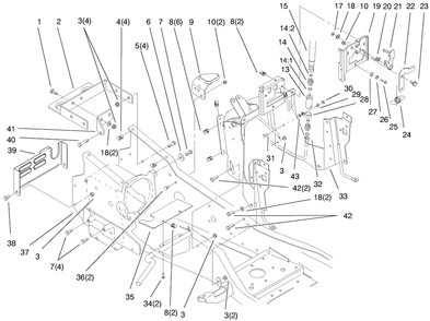 Steering Tower And Fuel Tank Assembly Diagram and Parts List for 73560 8900001 - 8999999 Toro Lawn Tractor