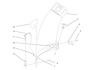 Chute Assembly #94-6036 Diagram and Parts List for 79117 7900001 - 7999999 Toro Lawn Tractor
