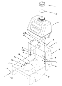 Part Location Diagram of 106-0546-01 Toro GEAR FRAME Assembly