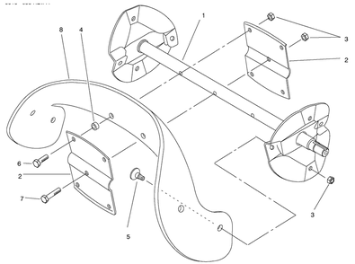 Rotor Assembly Diagram and Parts List for 38436 7900001 - 7999999 Toro Snow Blower