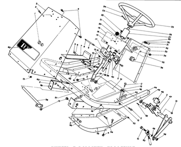 Frame & Steering Assembly Diagram and Parts List for 30754 60402 - 69999 Toro Lawn Tractor