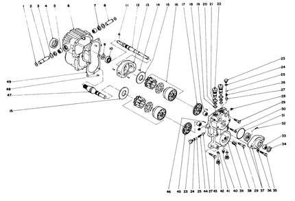 Transmission Assembly 49-7910 Diagram and Parts List for 30775 400001 - 499999 Toro Lawn Tractor