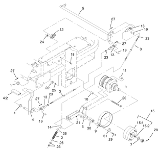 Brake And Wheel Hub Assembly Diagram and Parts List for 74236 (220000001-220999999)(2002) Toro Lawn Mower